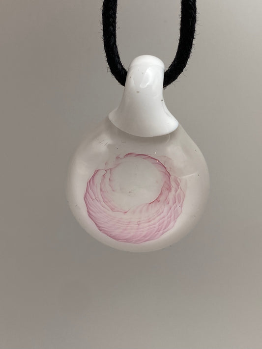 Gold Fume Implosion Pendant - White