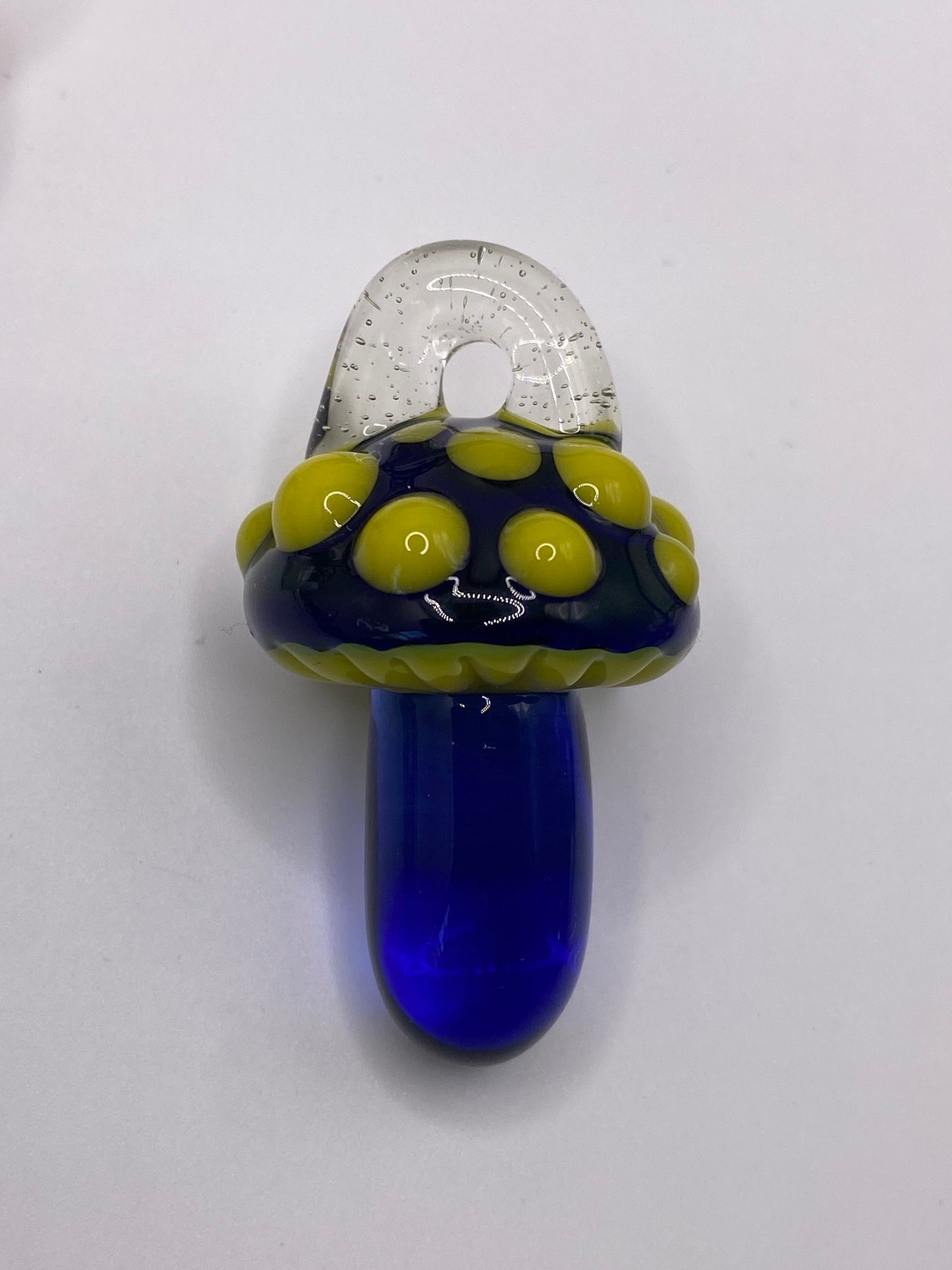 Fun-Guy Pendant - Light Cobalt and Canary w/ UV loop