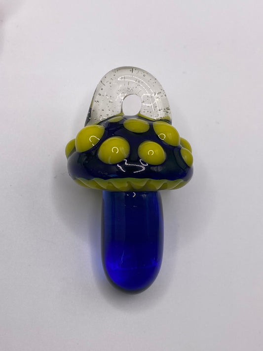 Fun-Guy Pendant - Light Cobalt and Canary w/ UV loop