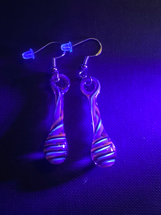 Drip Drop Earrings UV - Halloween Swirl 2