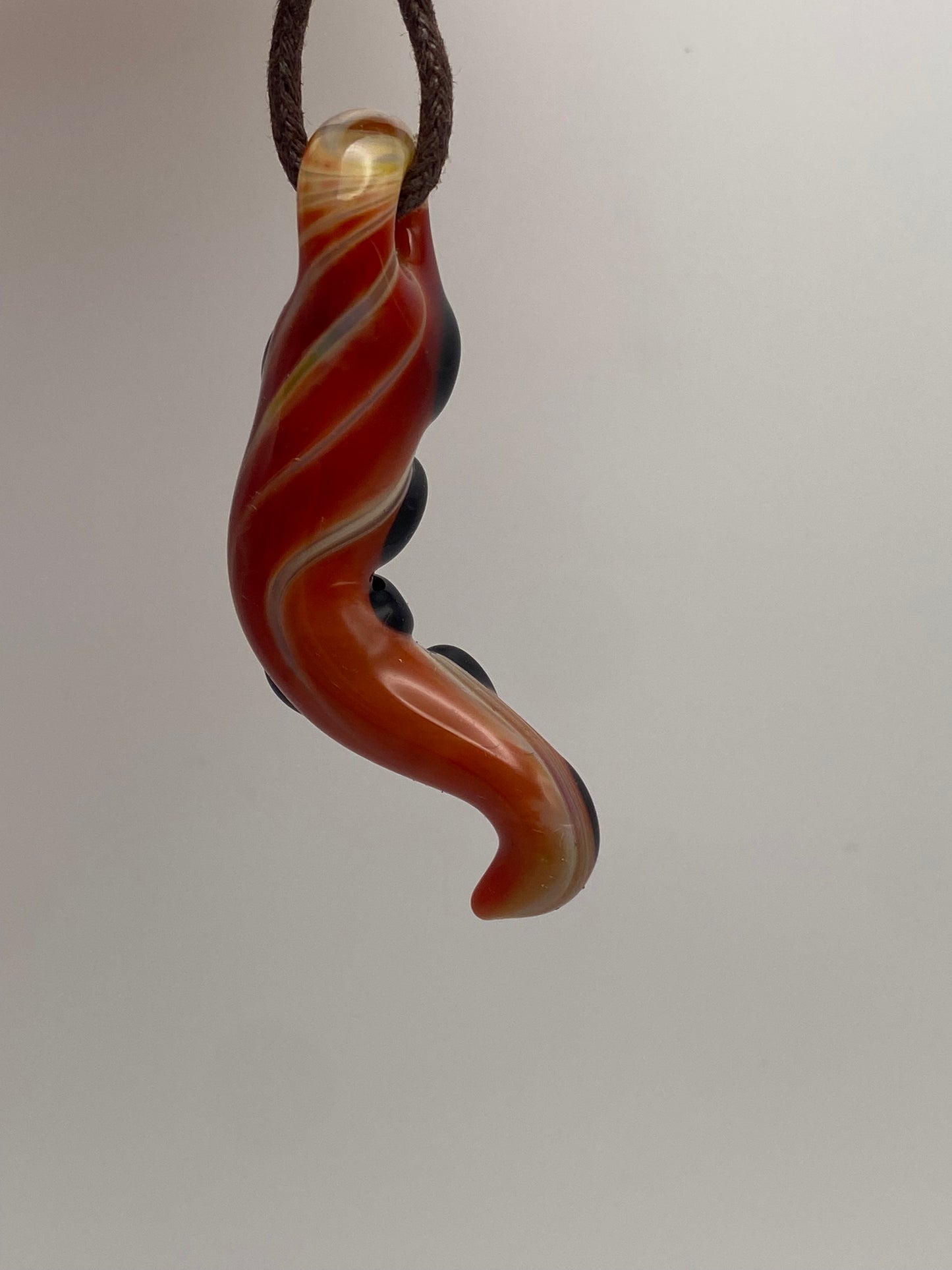 Tentacle Pendant - Butterscotch Ruby w/ Galaxy