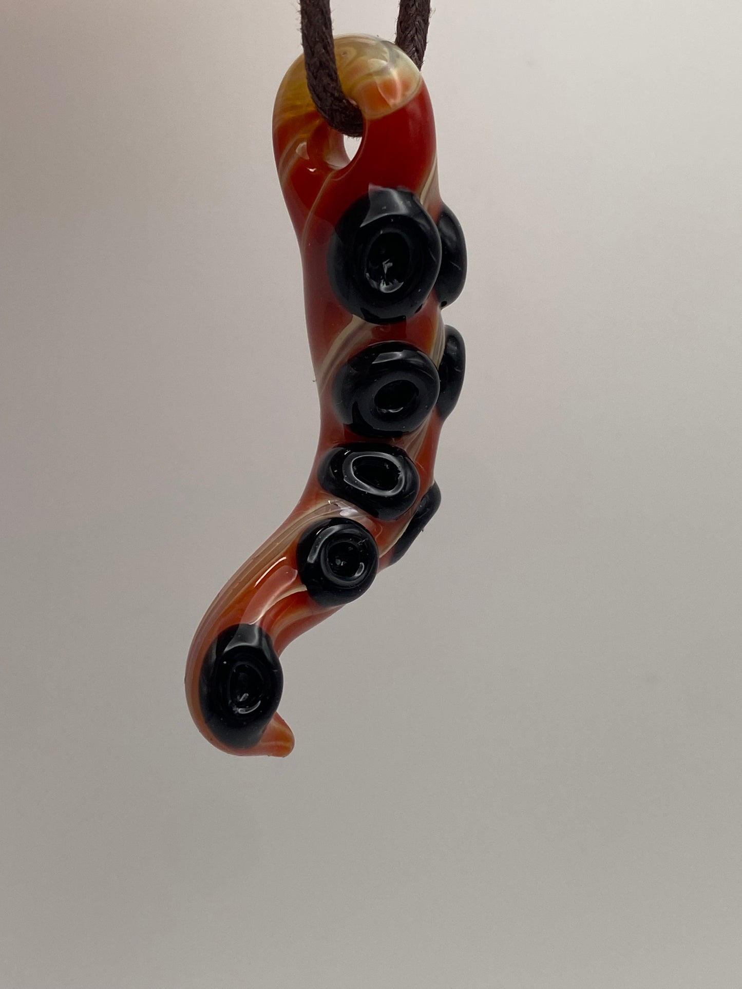 Tentacle Pendant - Butterscotch Ruby w/ Galaxy