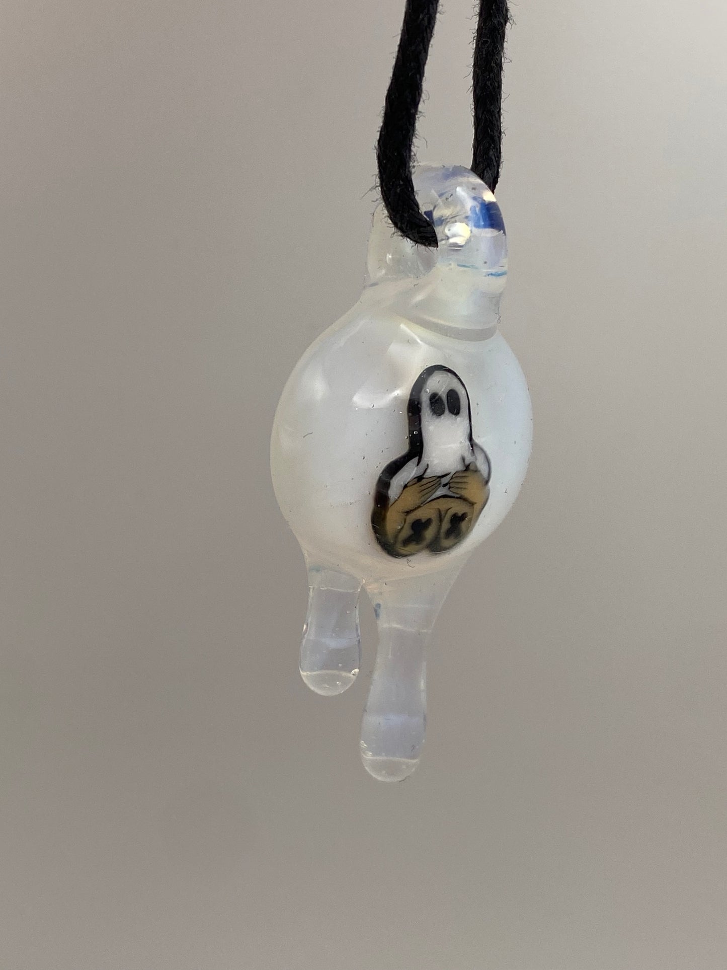 Naughty Ghost Pendant - Ghost White Drips