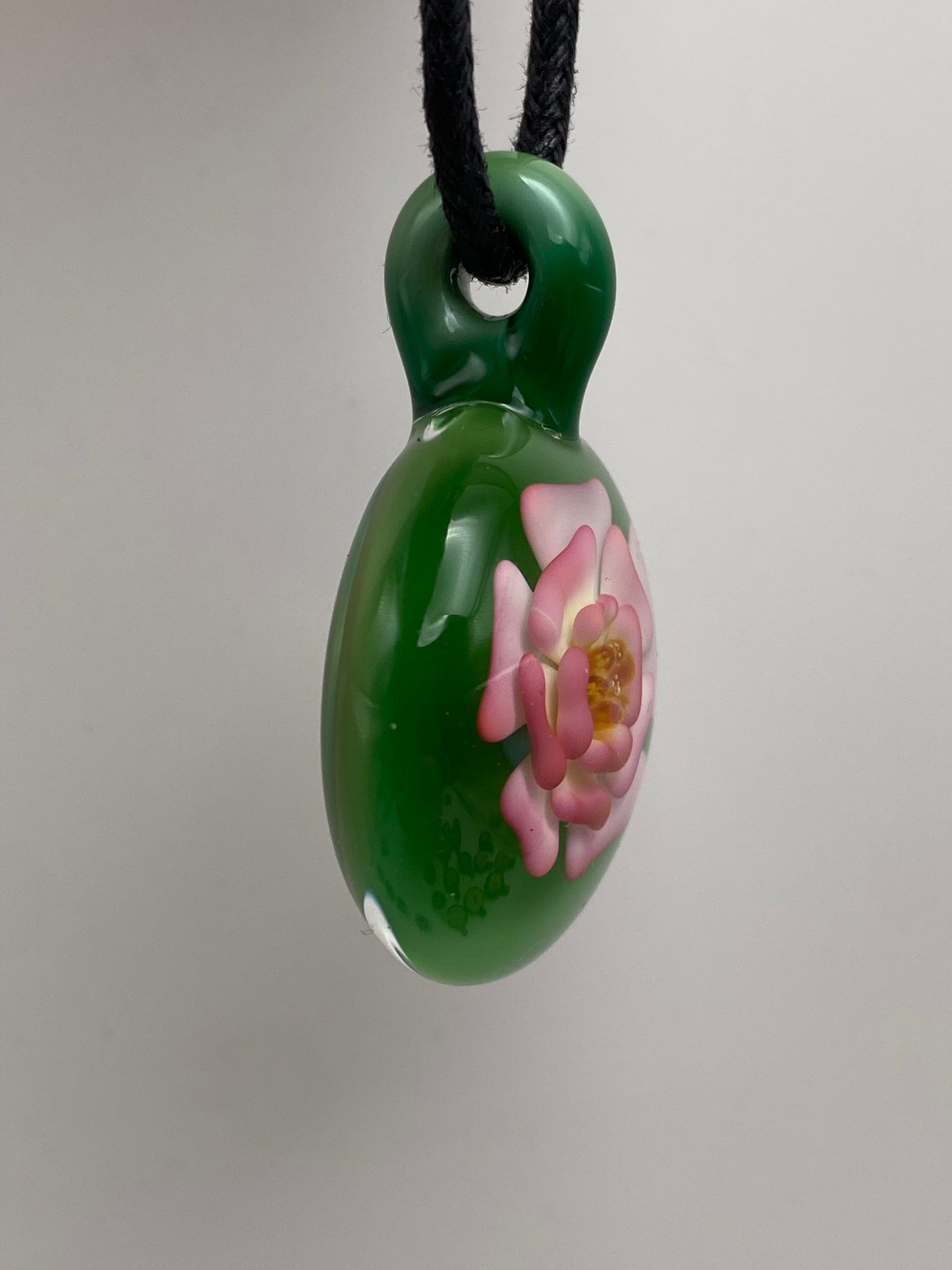 Flower Implosion Pendant - Gold Fume - w/ Yellow Stamen and Chromium