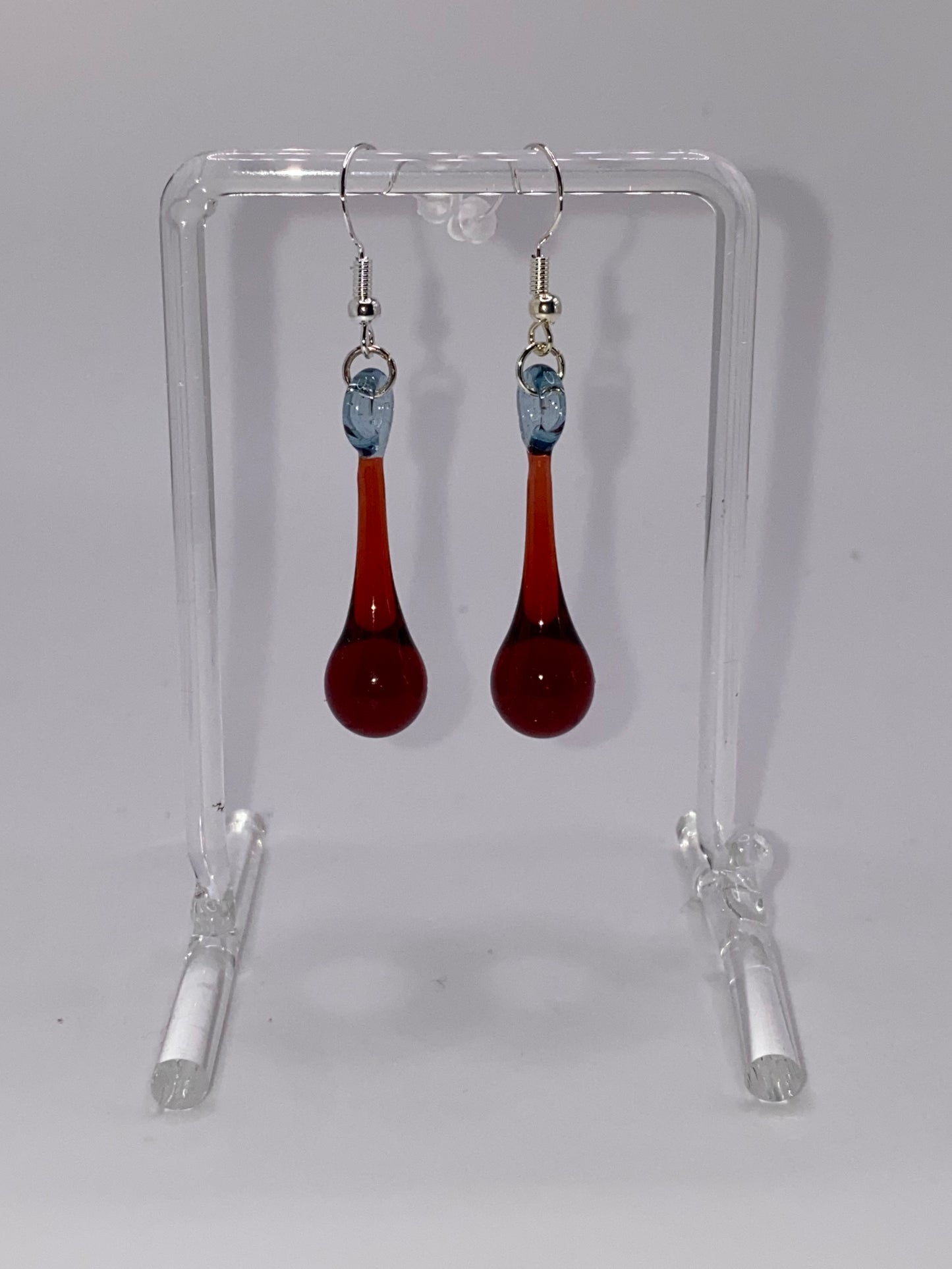 Drip Drop Earrings - Ruby Slippers/Blue Stardust