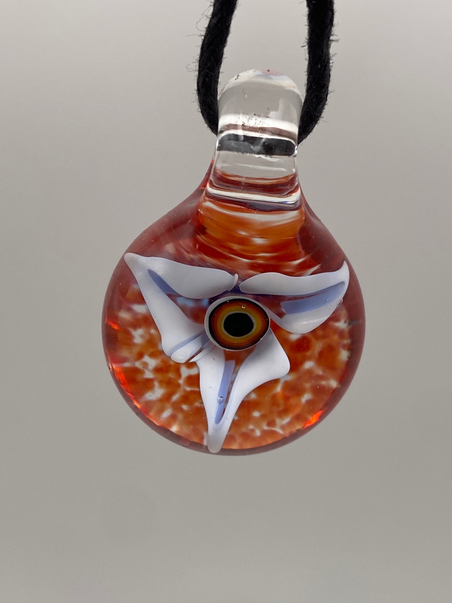 Eyeball Flower Pendant - Rainbow w/ White/Blue Flower