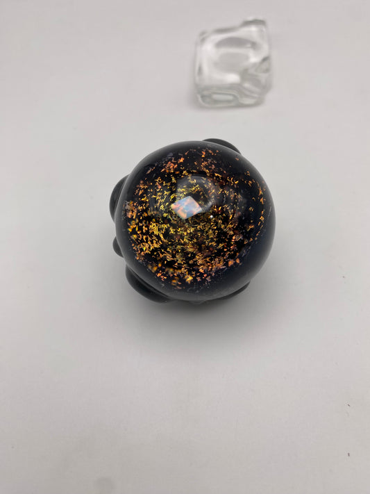 Galaxy Marble - Gray asteroid w/ opal