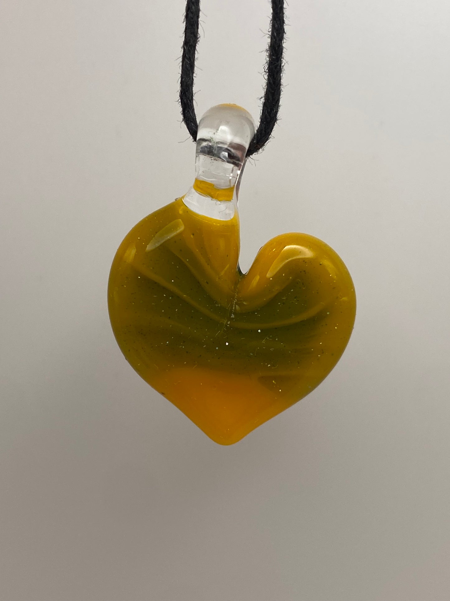 Heart Pendant - Golden Rod/ Blue Stardust