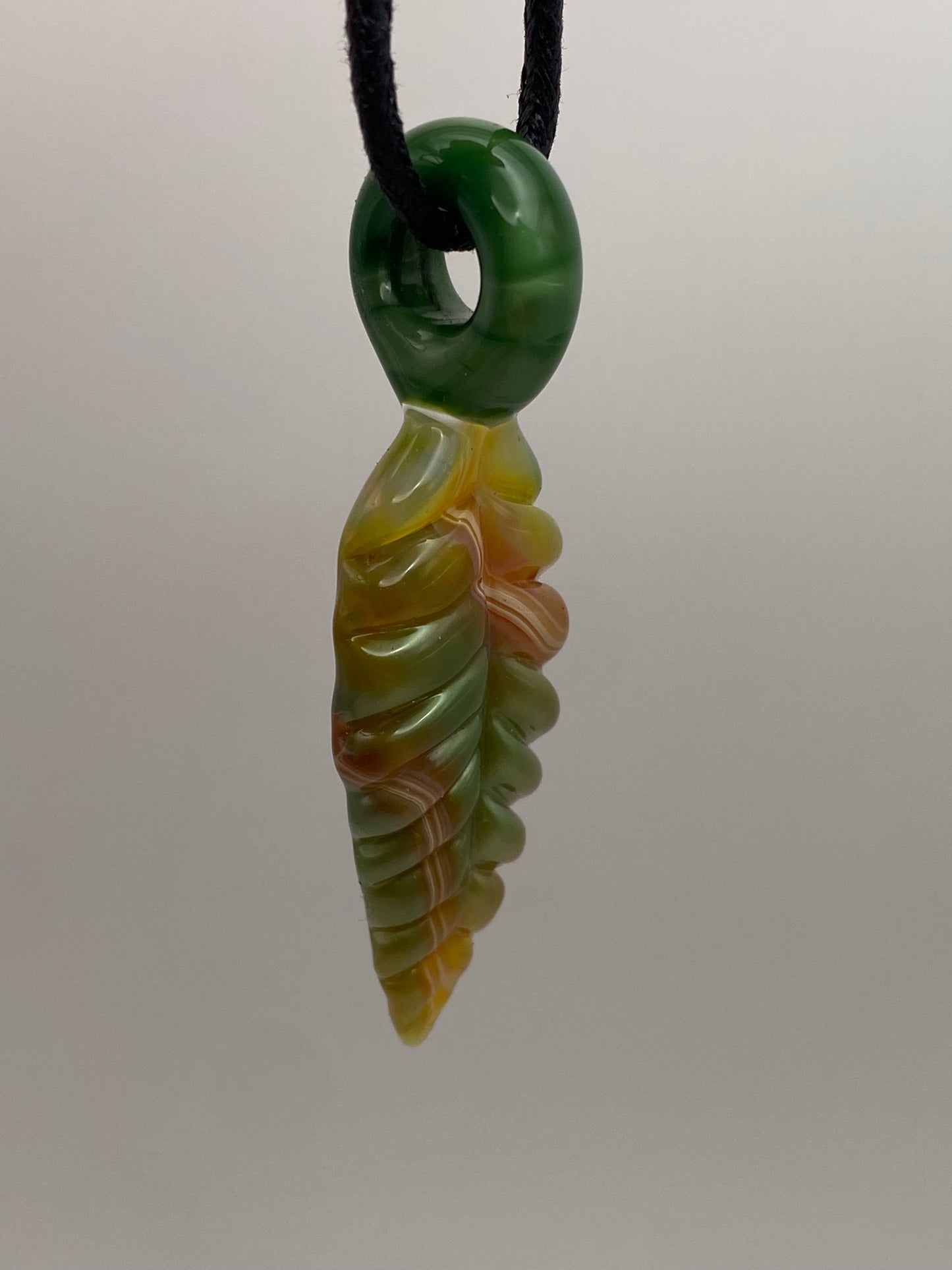 Green Gold Leaf Pendant