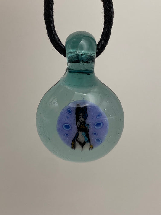 Foxy Lady Pendant - Teal