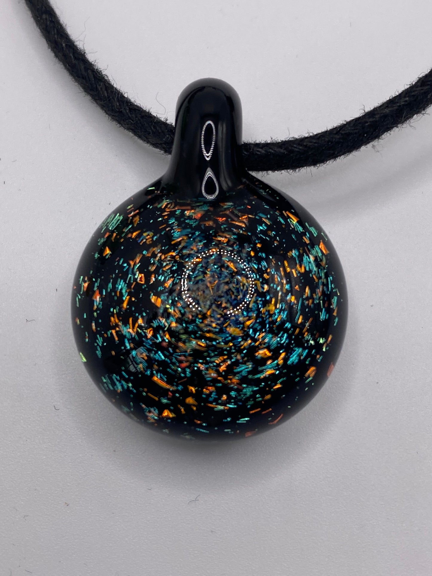 Teal/Orange - Dichroic Pendant - #2