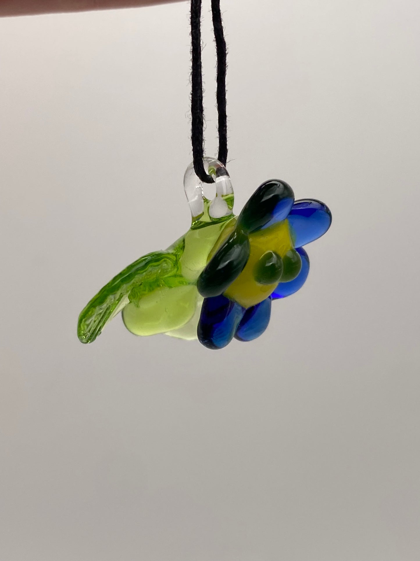 Flower Pendant - yellow/blue