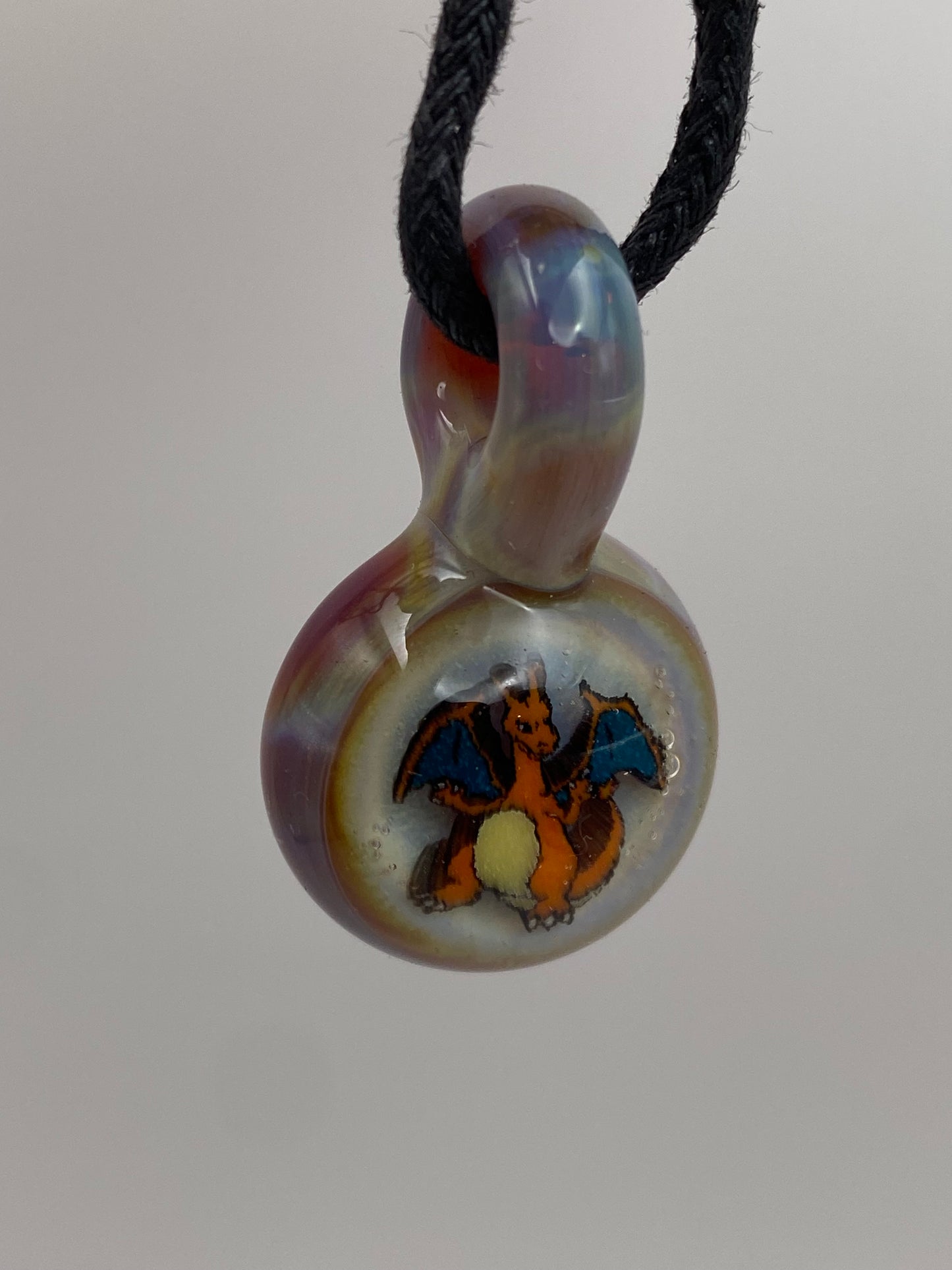 Charizard Pendant - Amber Purple