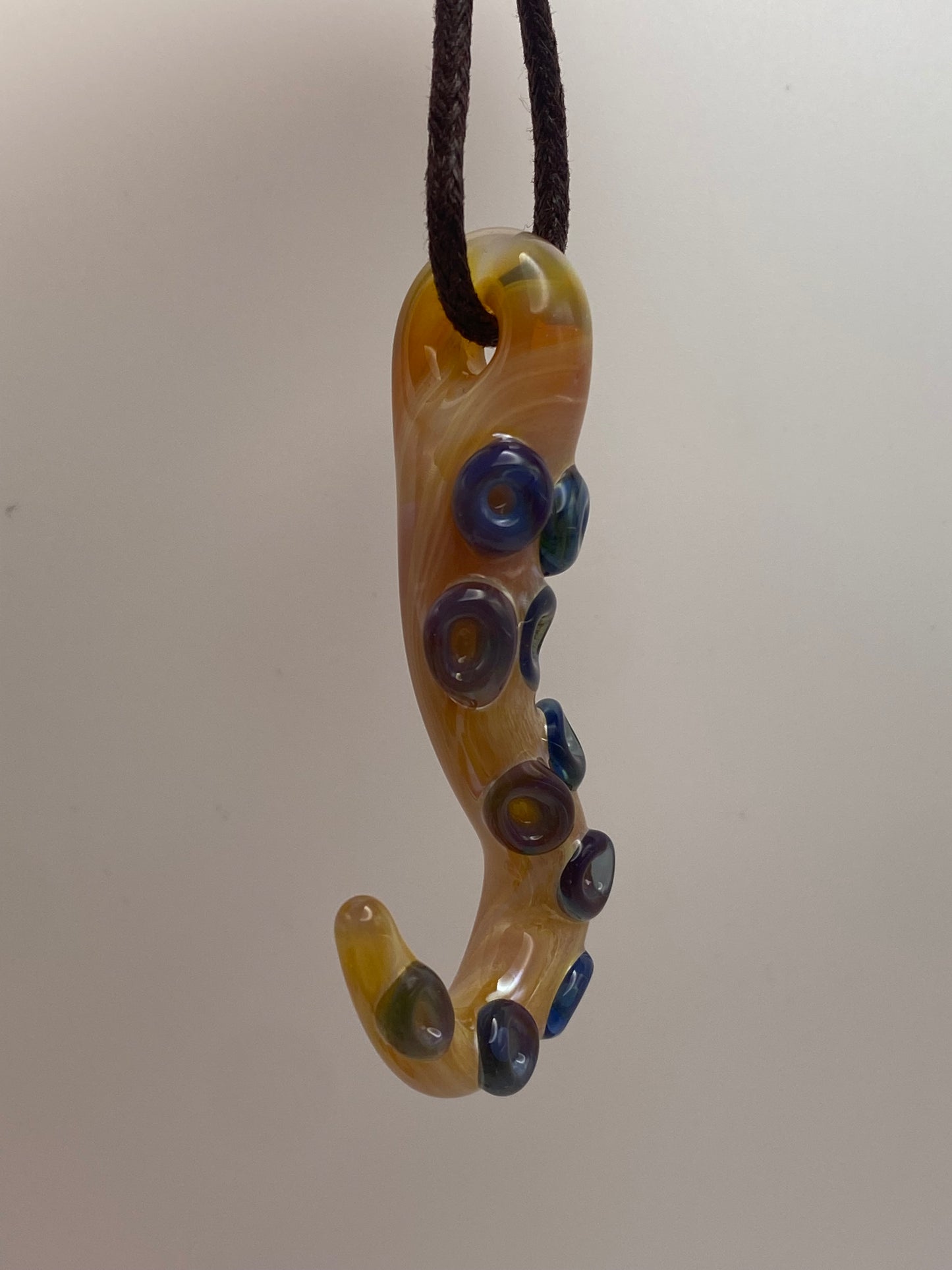 Tentacle Pendant - Butterscotch Blue Stardust