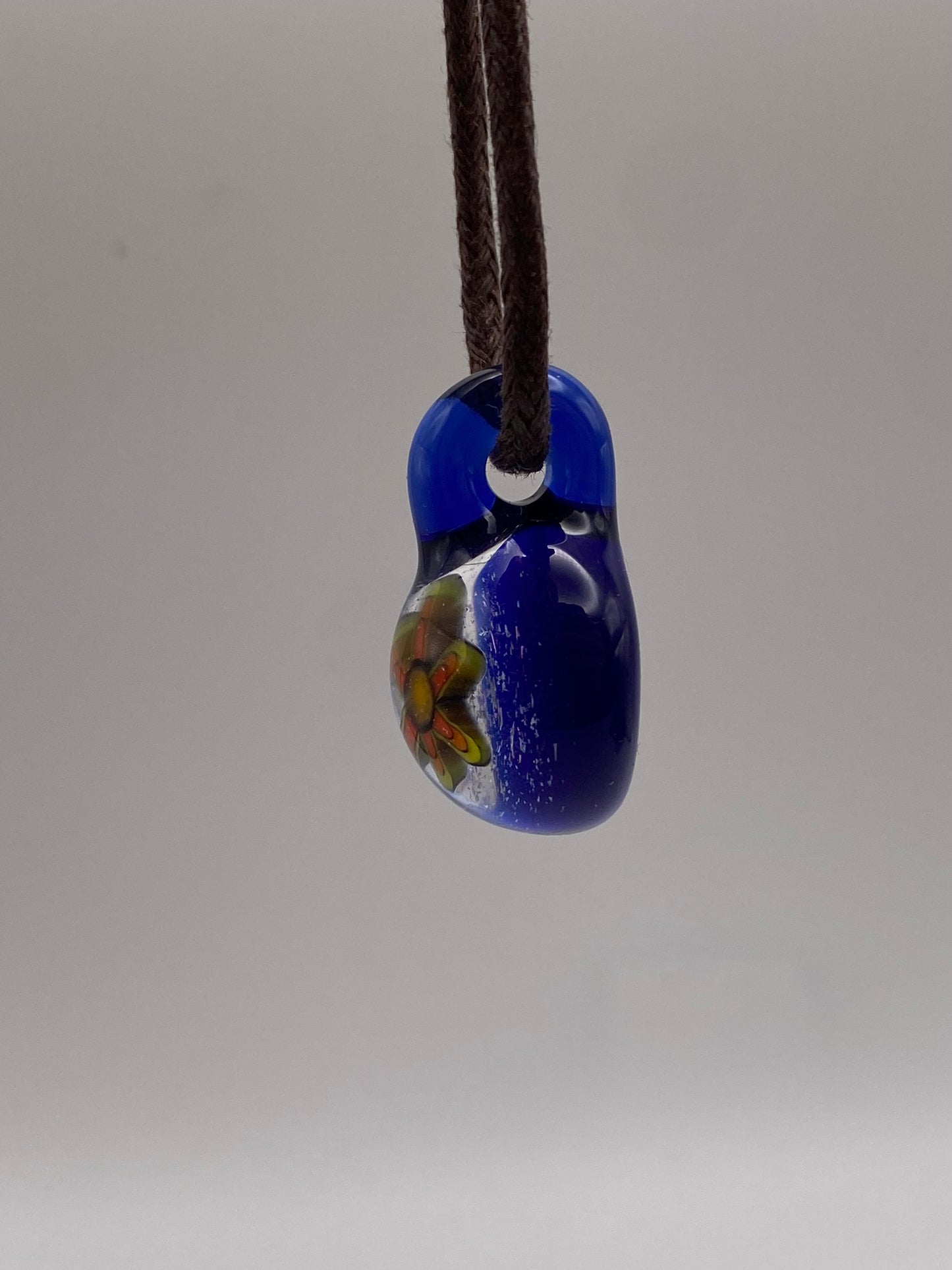 Psychedelic Flower Pendant - Lite Cobalt