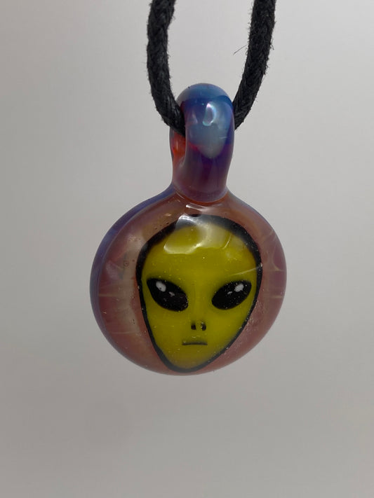 Alien Pendant - Amber Purple