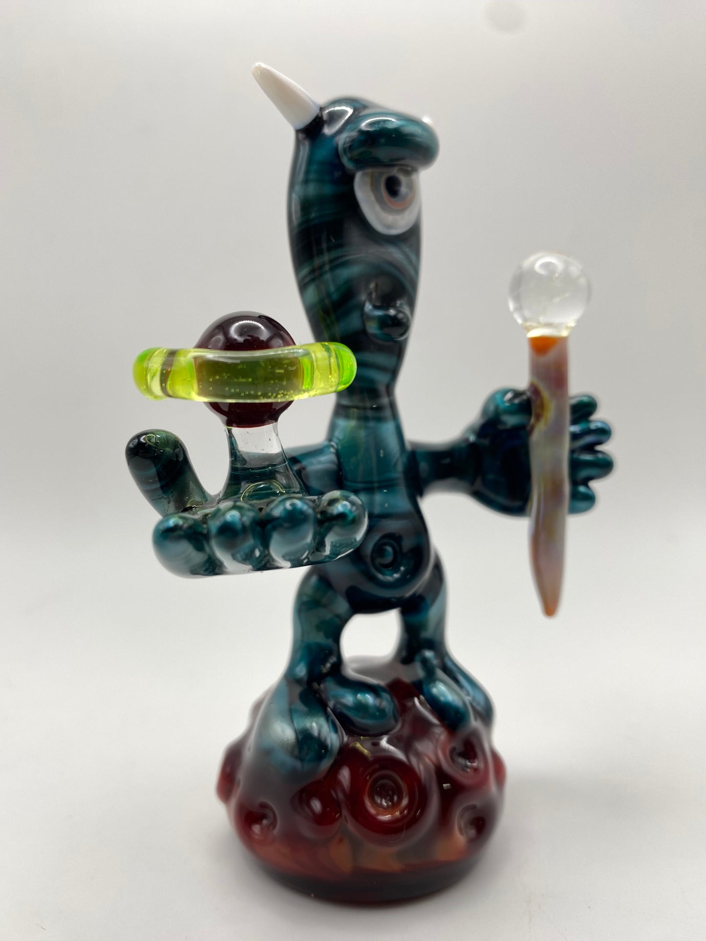 Alien Shaman Sculpture - Holding his Planet