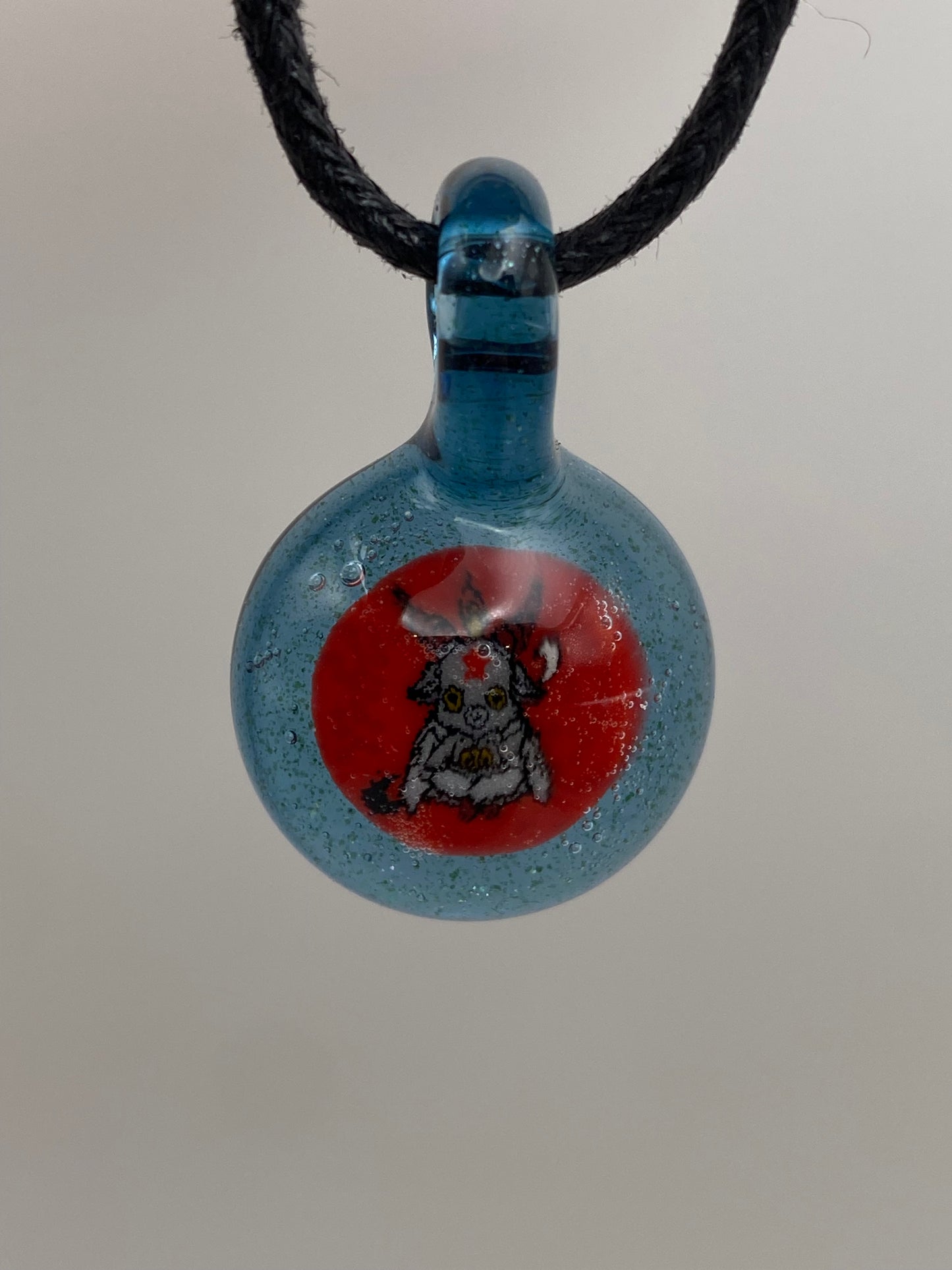 Demon Goat Pendant - Blue Stardust