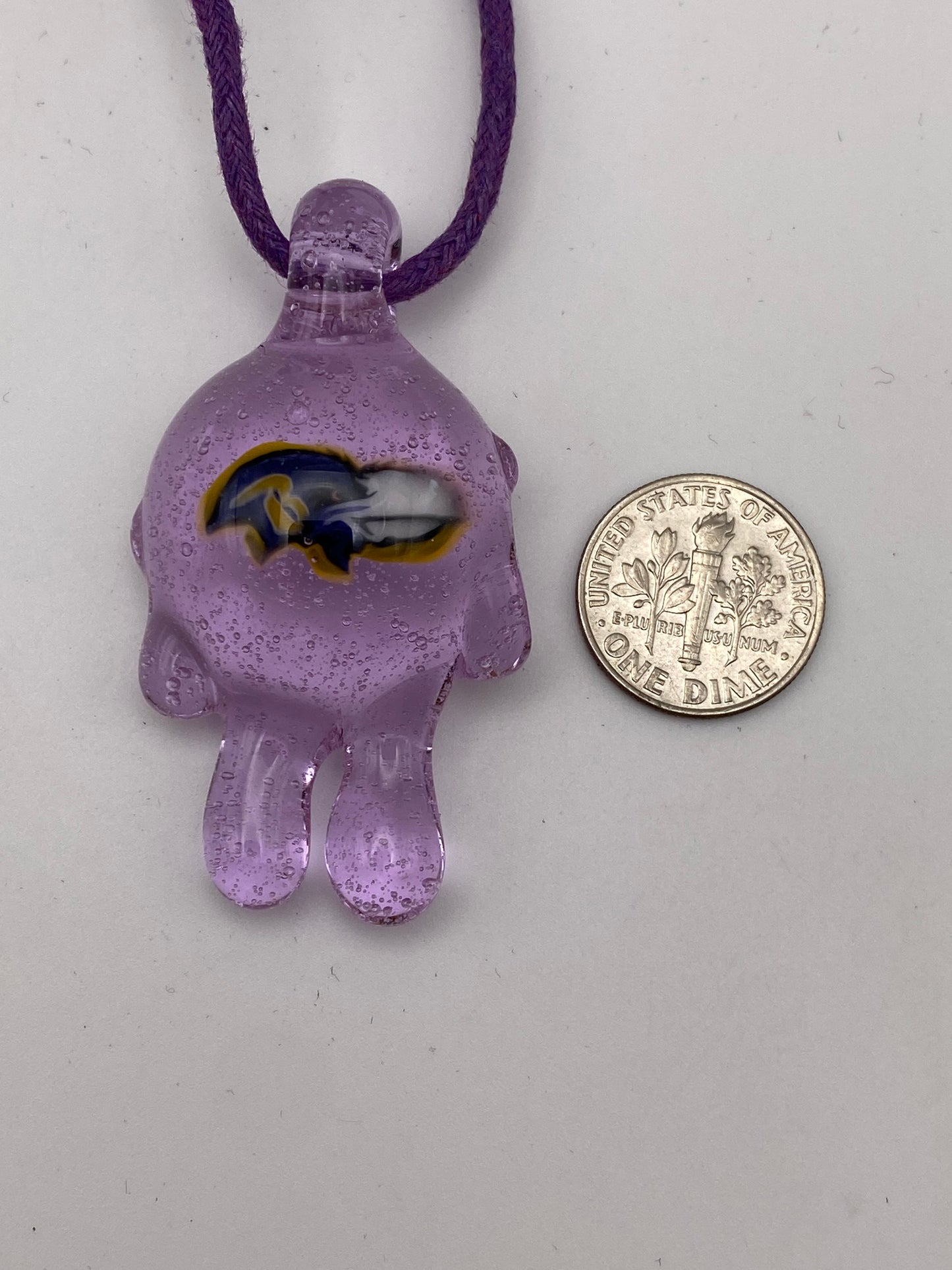 Baltimore Ravens Pendant - Purple drips