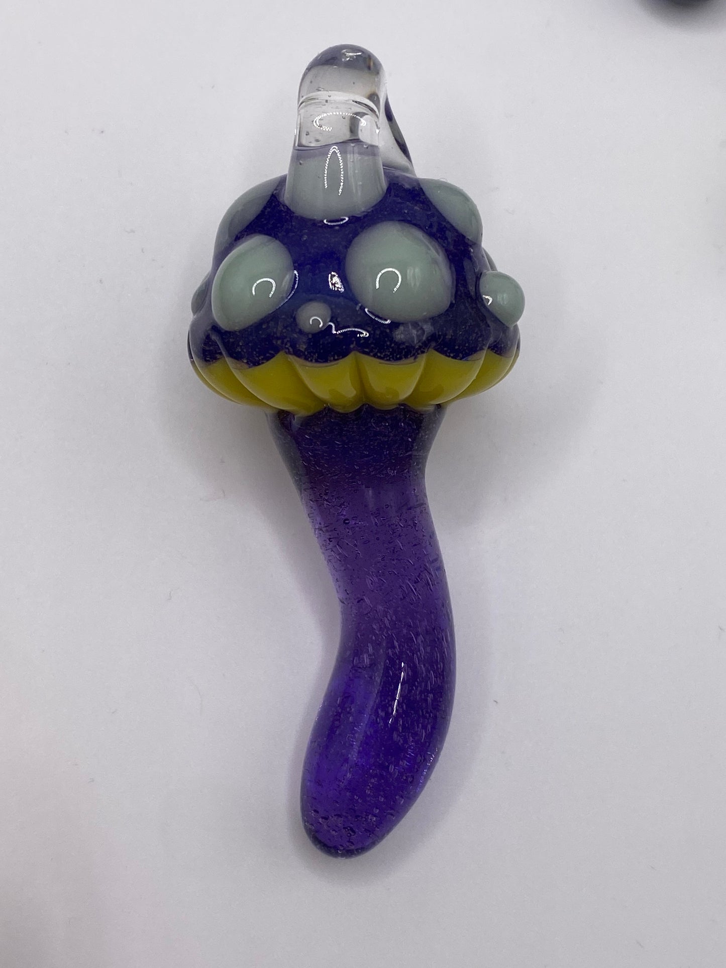 Fun-Guy Pendant - Purple Lollipop, Canary, and teal w/ UV loop