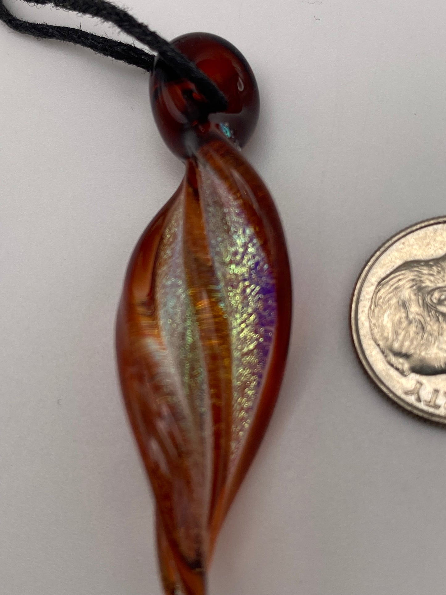 Twist Pendant - Red/Dichroic