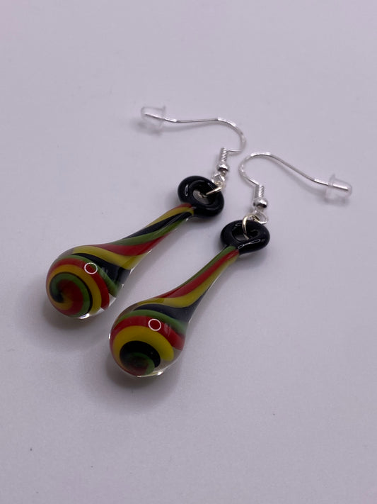 Drip Drop Earrings - Rasta twist 1