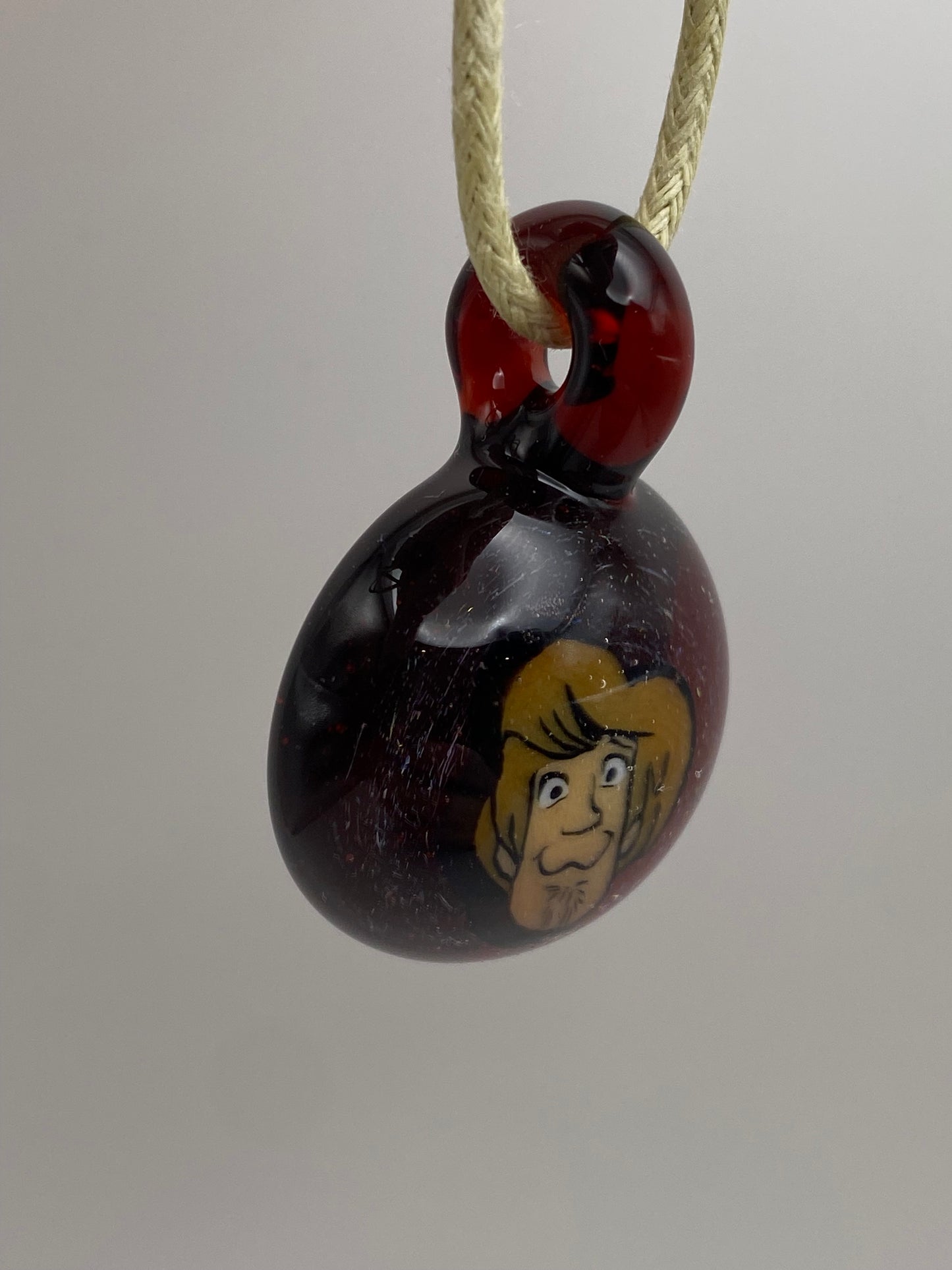 Shaggy Pendant - Dichroic/Dragons Blood