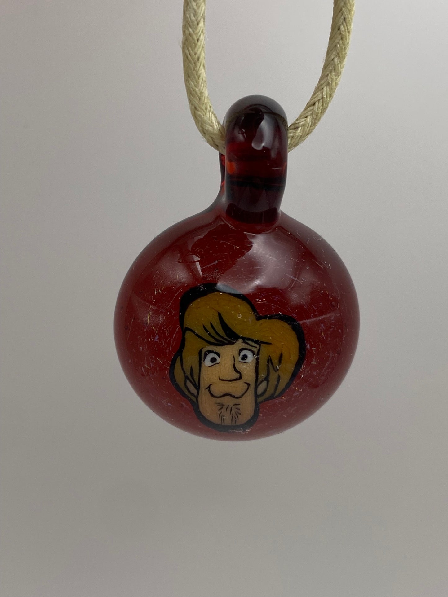 Shaggy Pendant - Dichroic/Dragons Blood