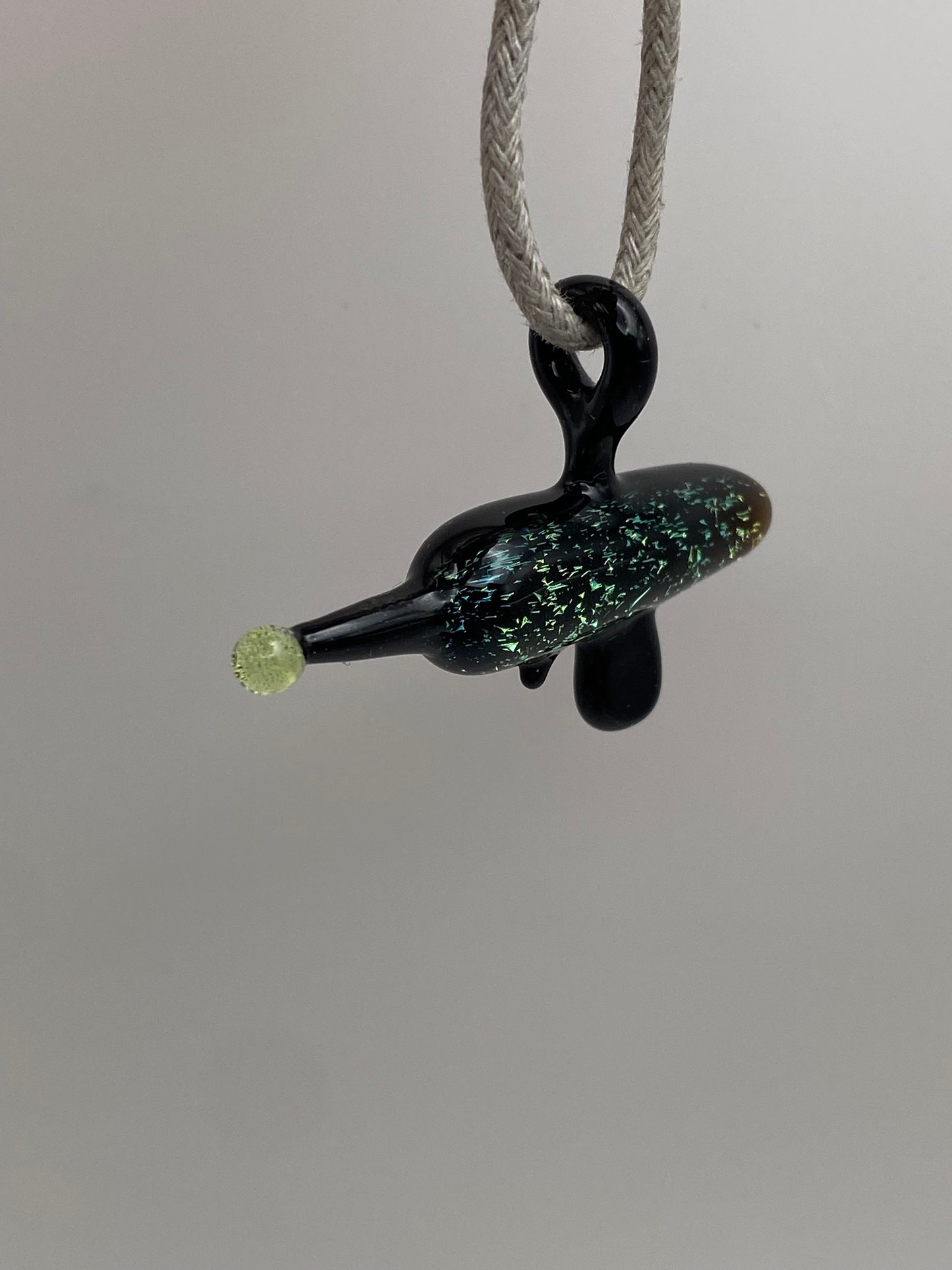 Ray Gun Pendant - Green Dichroic
