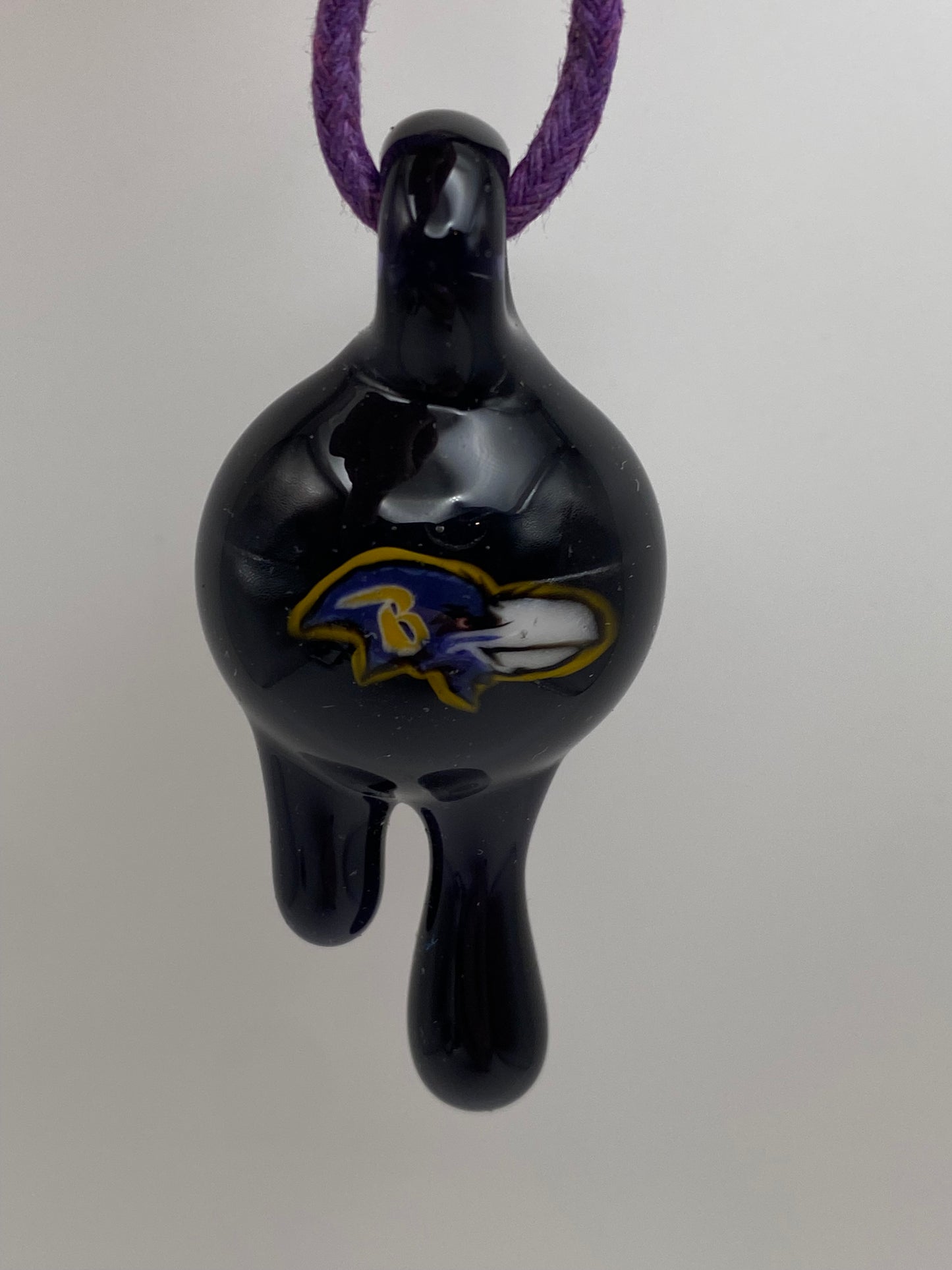 Baltimore Ravens Pendant - Dark Purple Drips