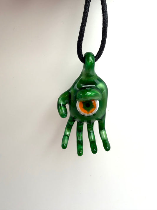 All Seeing Hand Pendant - Chromium/lava