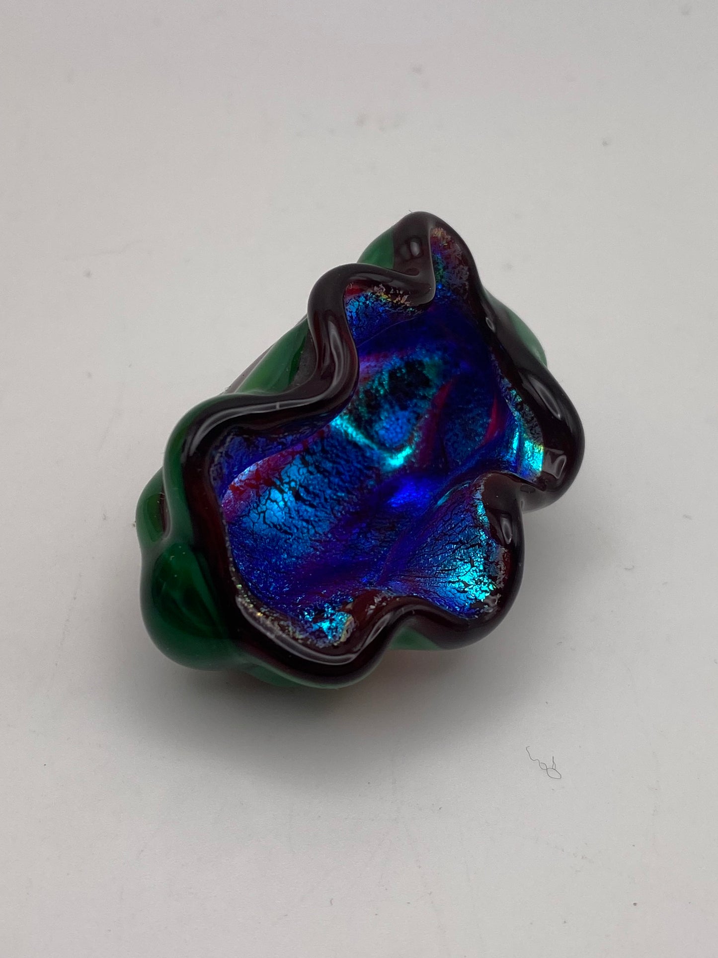 Clam Shell Dichroic Sculpture - comes with removable pearl