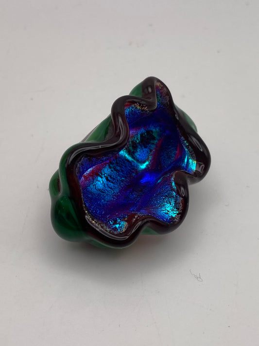 Clam Shell Dichroic Sculpture - comes with removable pearl