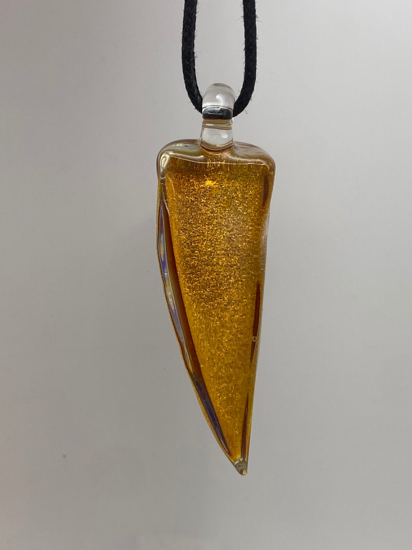 Dichroic Slab Pendant - Gold / Butterscotch