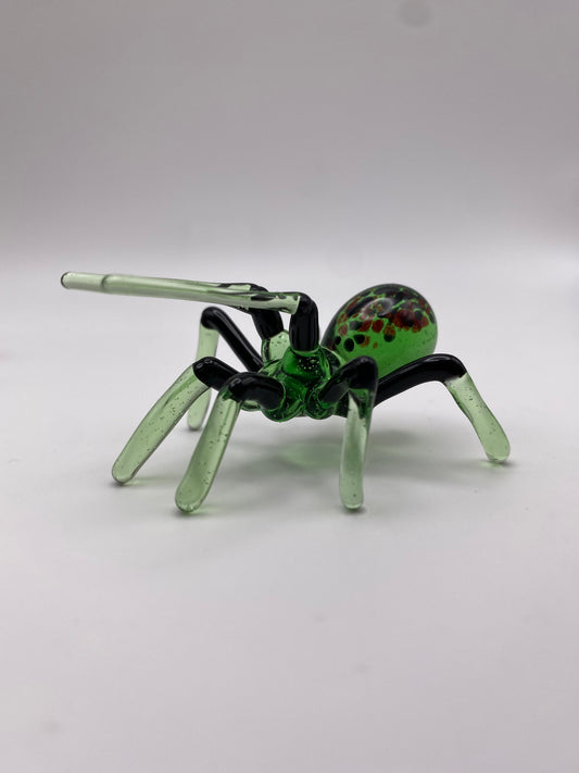 Spider Sculpture - Kryptonite w/ red and black accents