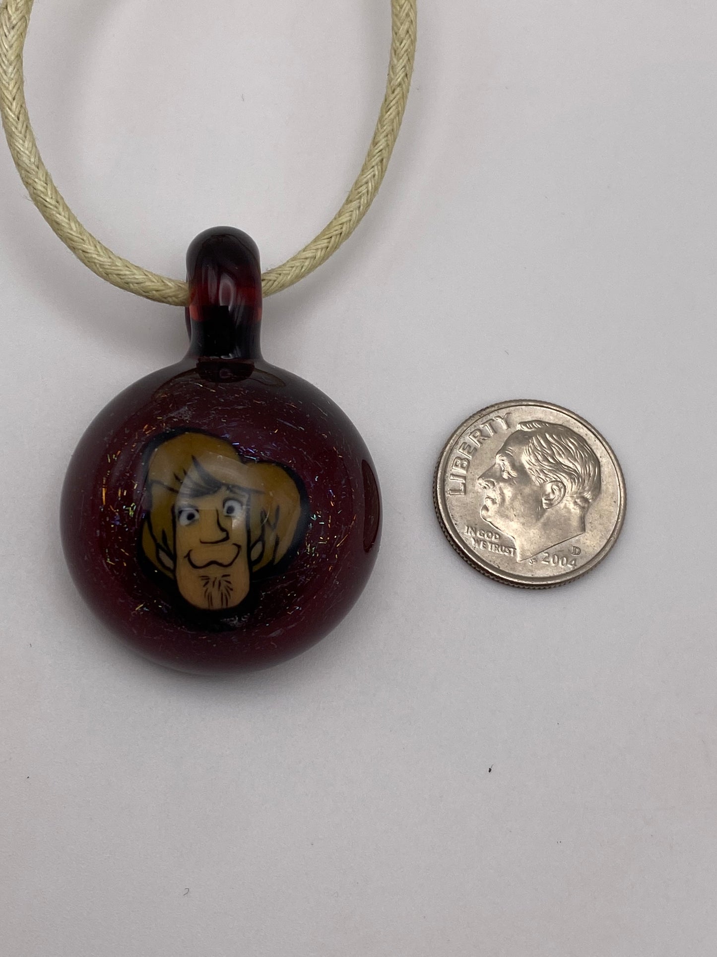 Shaggy Pendant - Dichroic/Dragons Blood