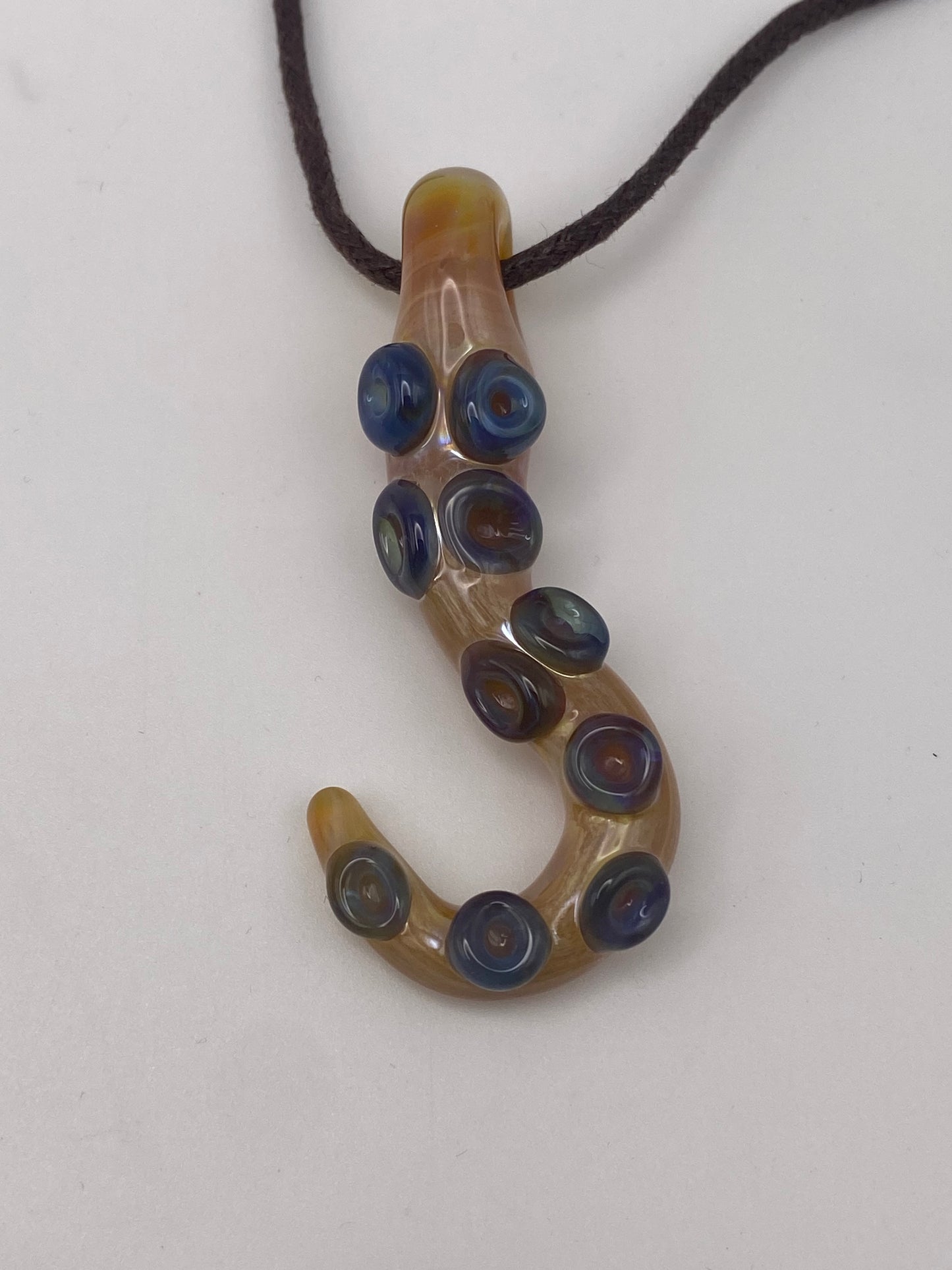 Tentacle Pendant - Butterscotch Blue Stardust