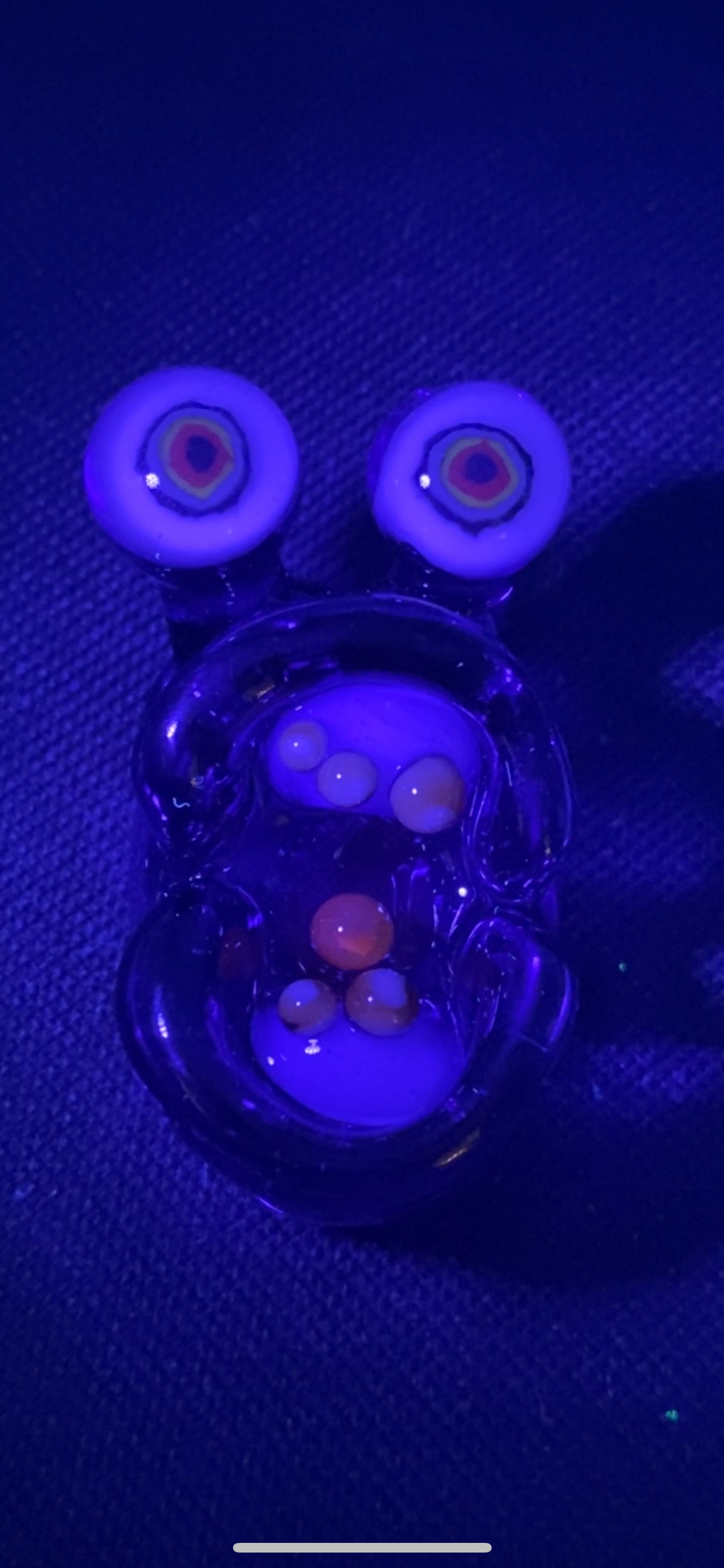 Little Monsters Pendant - Lite Cobalt w/ Rasta Eyes