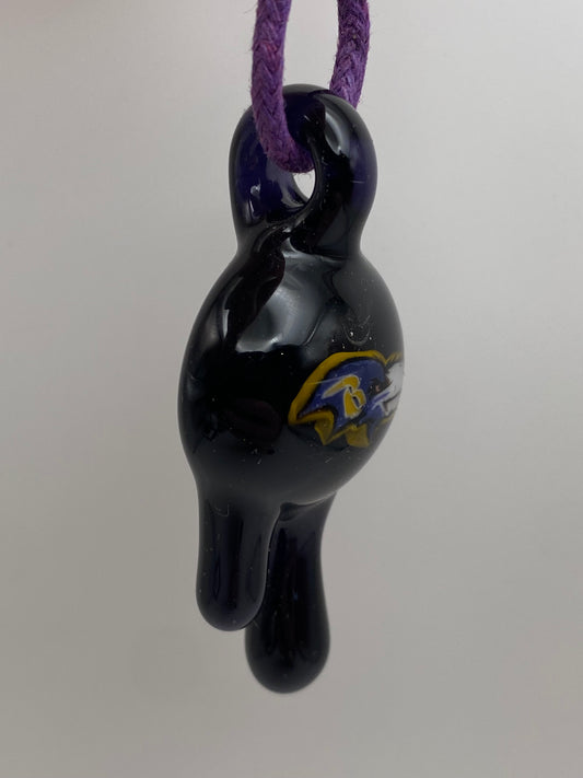 Baltimore Ravens Pendant - Dark Purple Drips