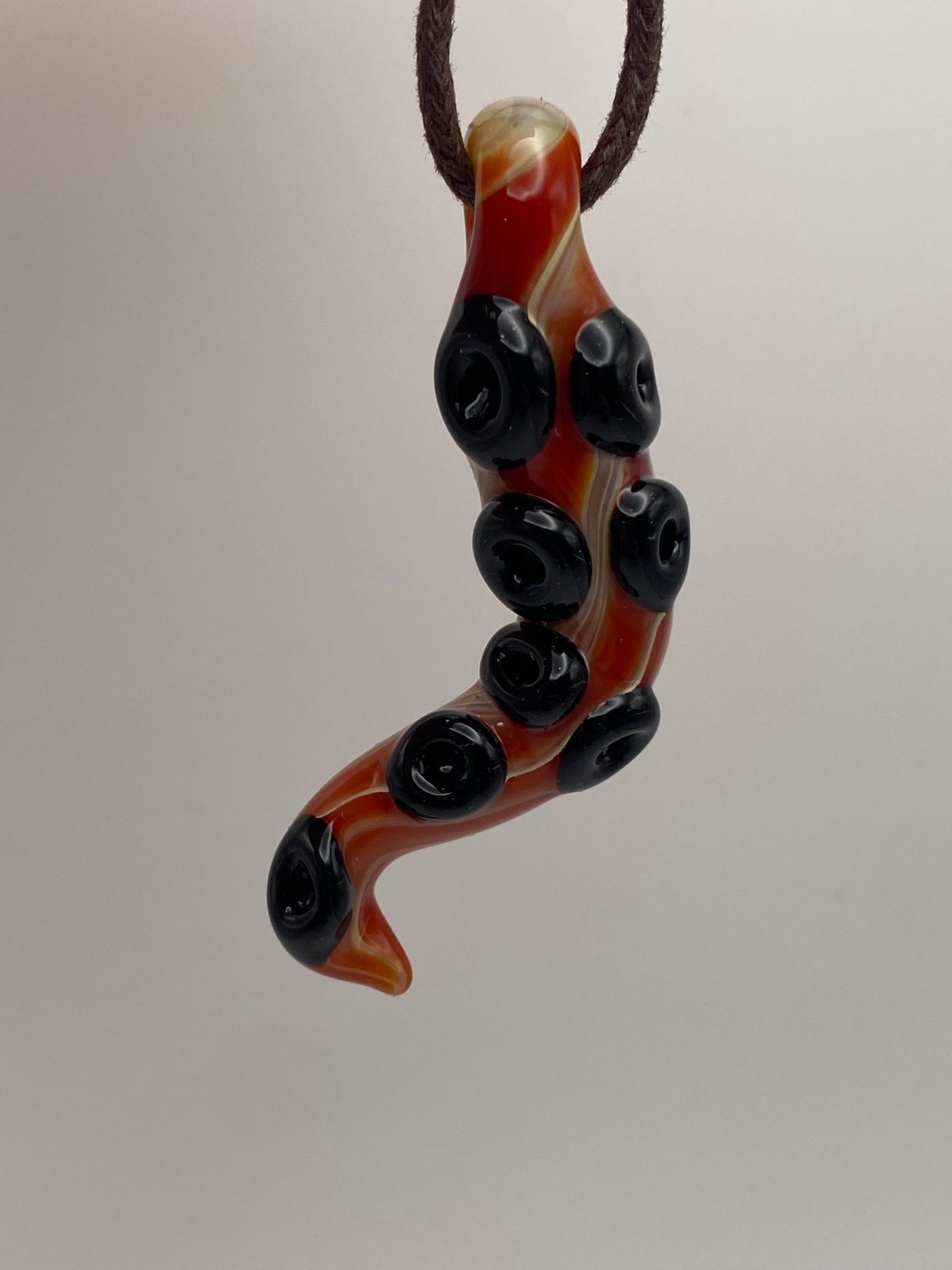 Tentacle Pendant - Butterscotch Ruby w/ Galaxy