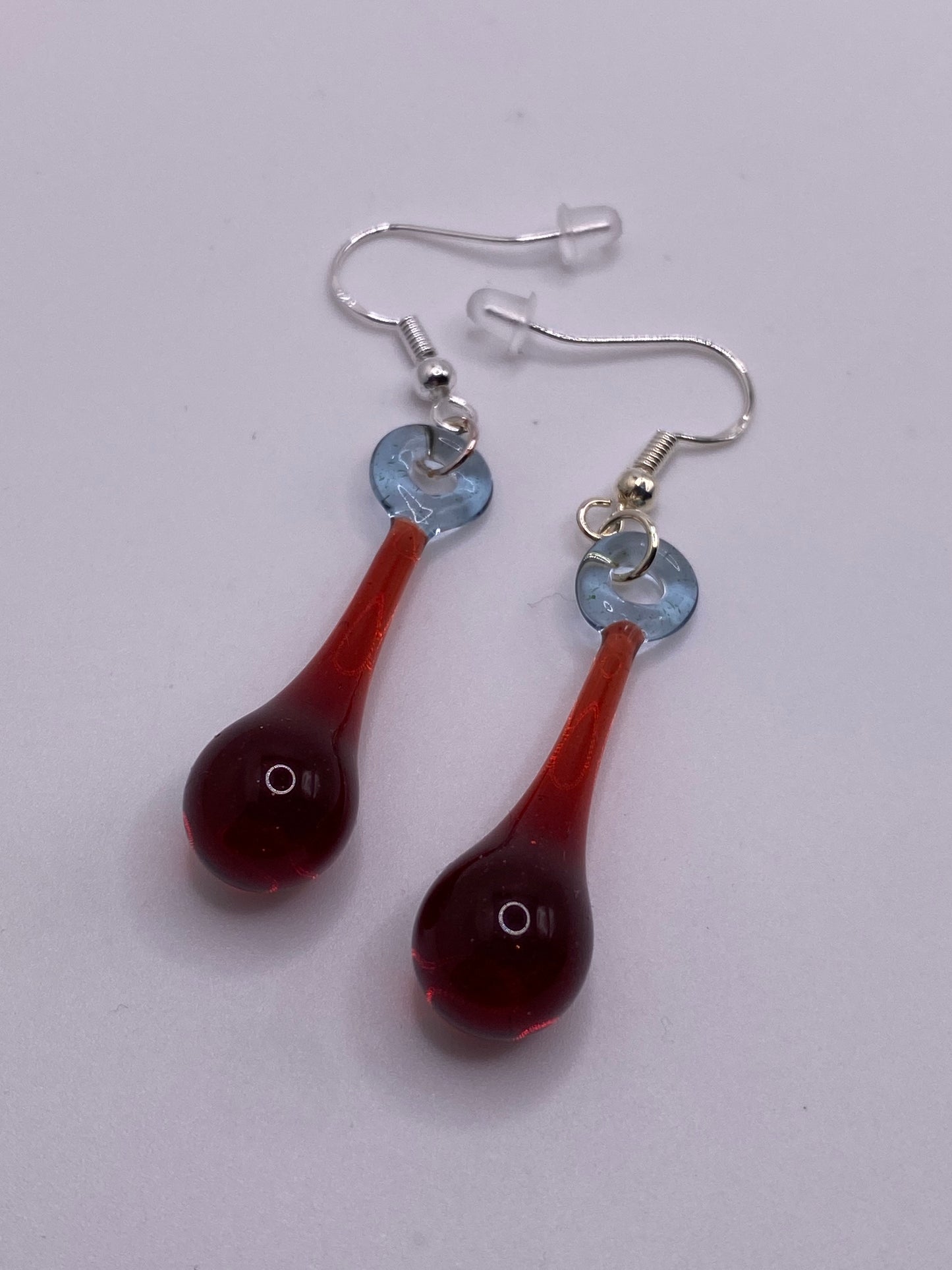 Drip Drop Earrings - Ruby Slippers/Blue Stardust