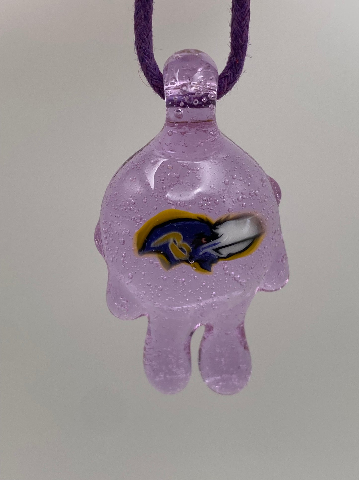Baltimore Ravens Pendant - Purple drips