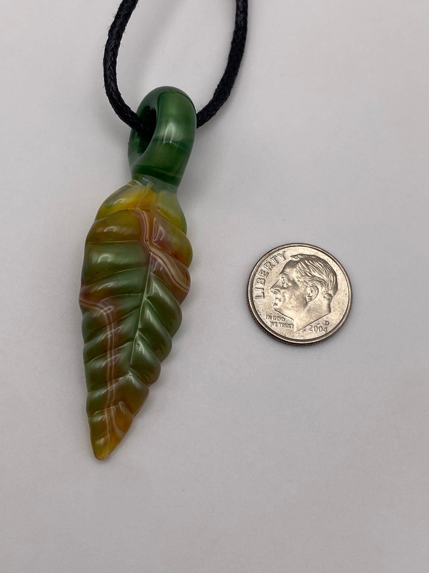 Green Gold Leaf Pendant