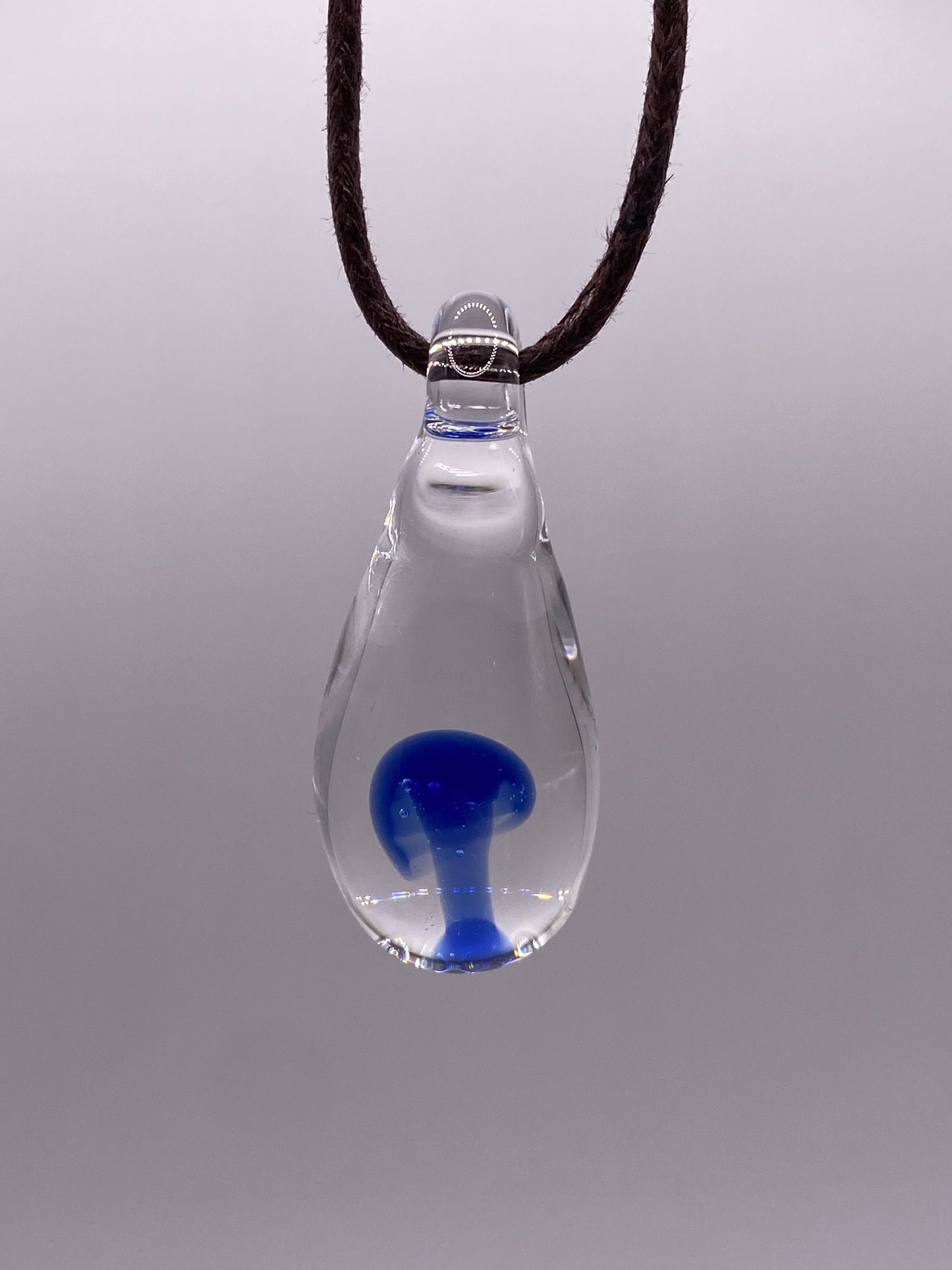 Mushroom Pendant - Lite Cobalt