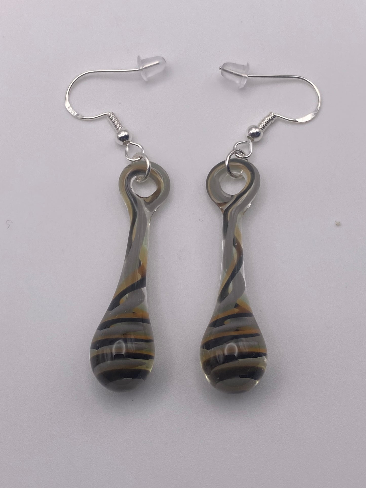 Drip Drop Earrings UV - Halloween Swirl 2