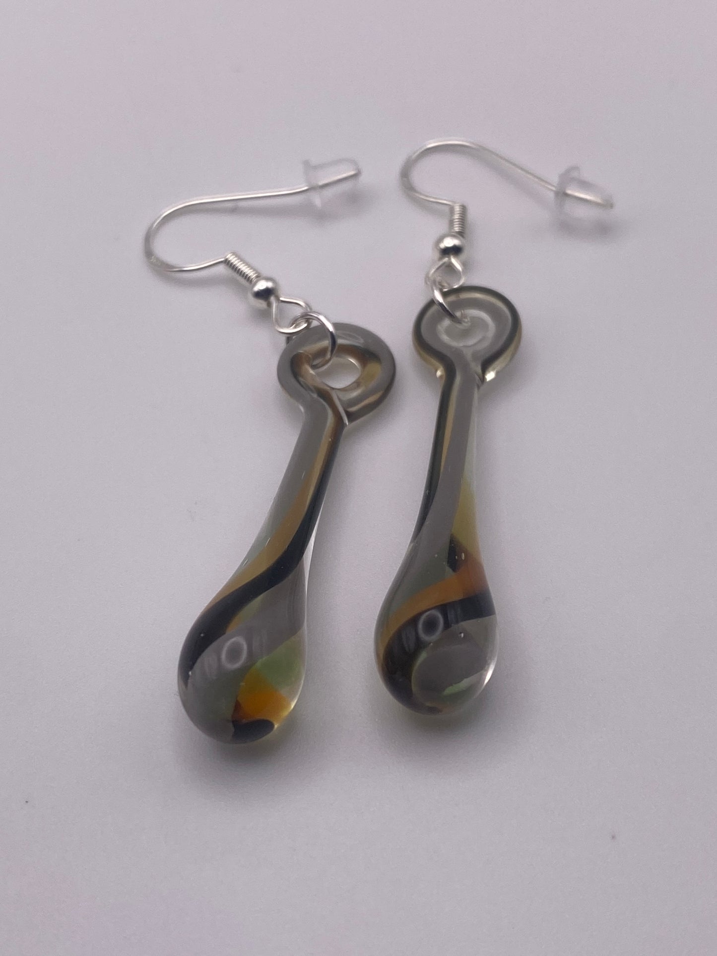 Drip Drop Earrings UV - Halloween Swirl 1