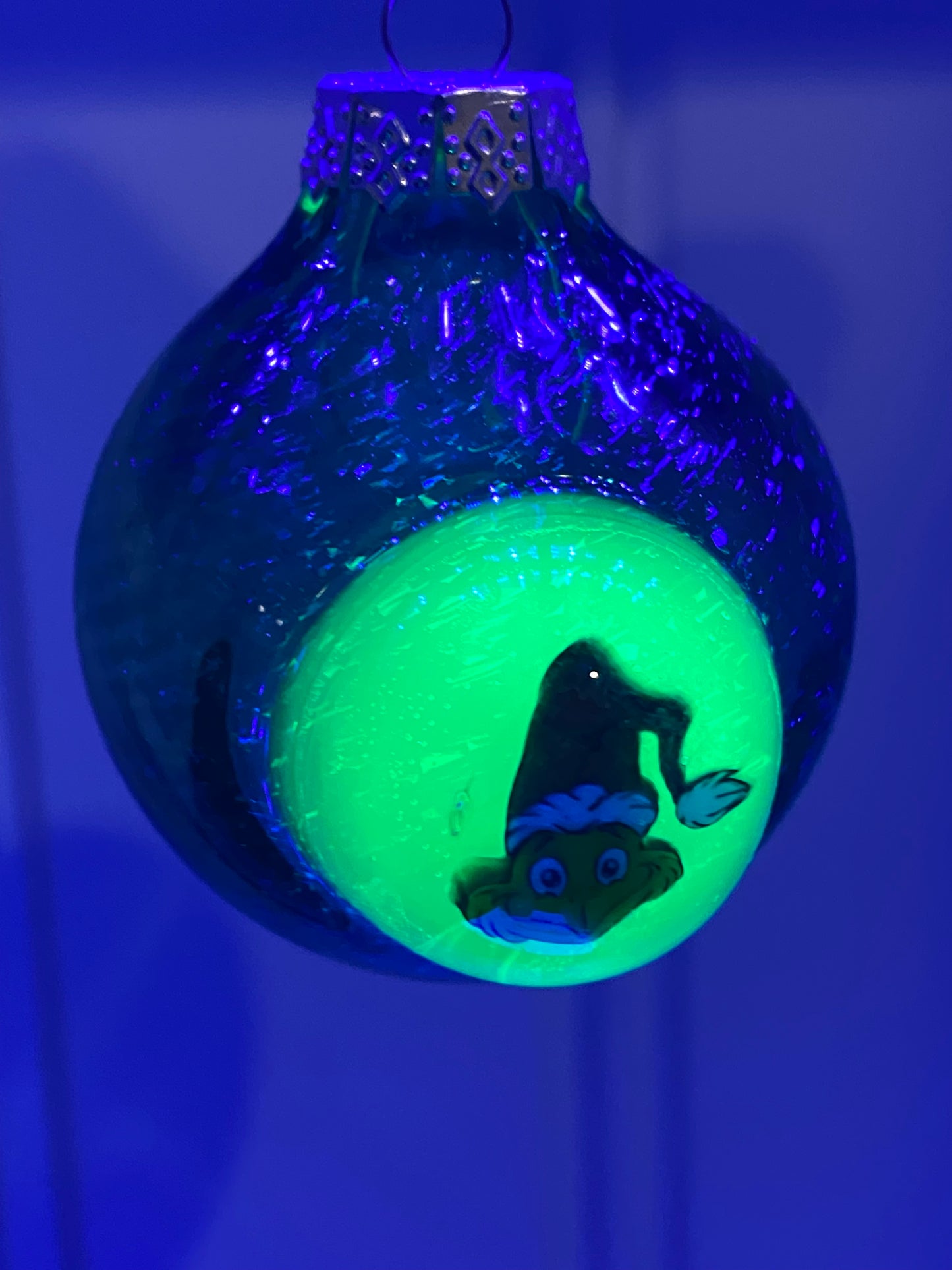 Grinch Dichro Green Stardust UV Ornament